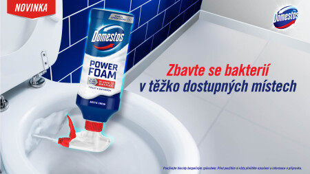 Domestos Power Foam_nezávazná doporučená spotřebitelská cena 84,90 Kč