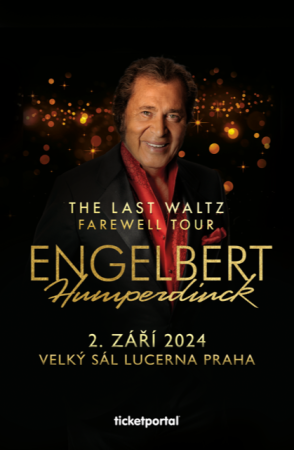 Plakát na koncert Engelberta Humperdincka v pražské Lucerně (02.09.2024)