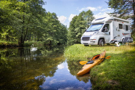 Holidays in Germany - summer recreation at the river