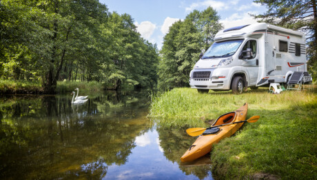 Holidays in Germany - summer recreation at the river