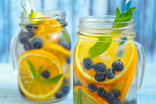 Orange Blueberry Detox Water